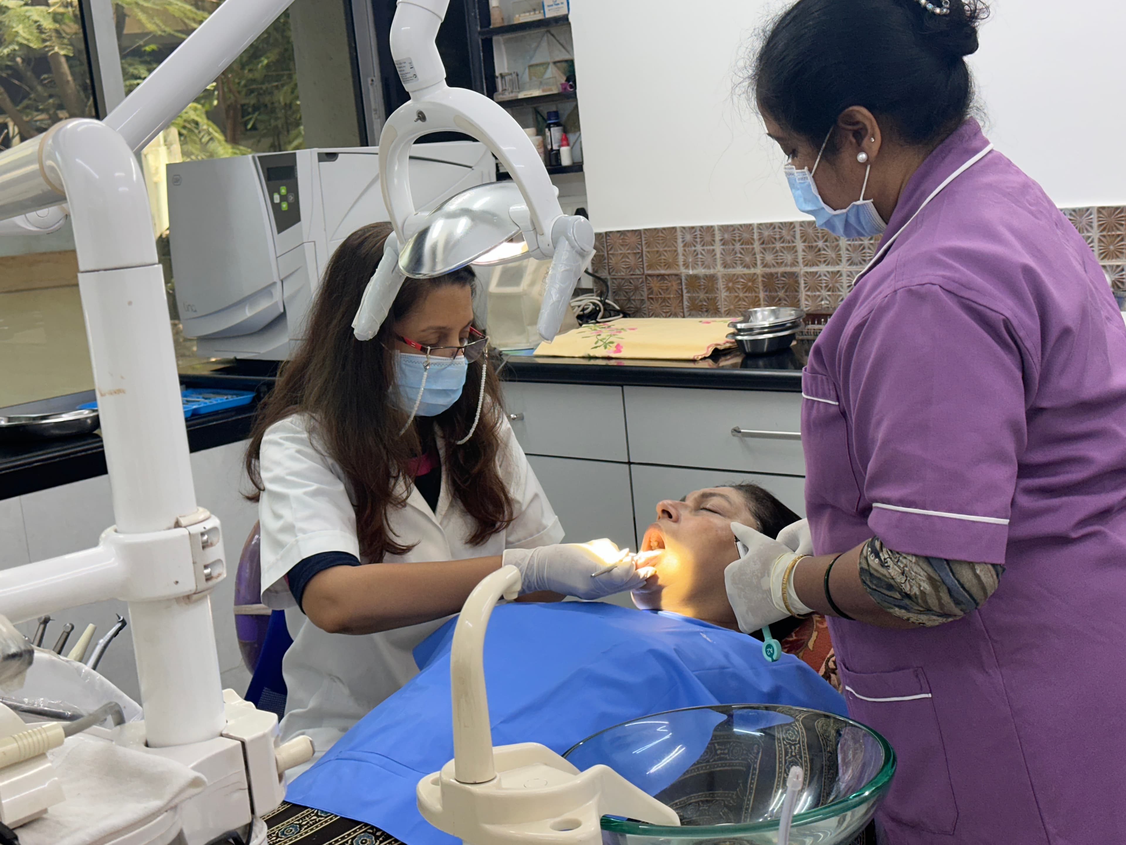 Dr. Sonali with patient